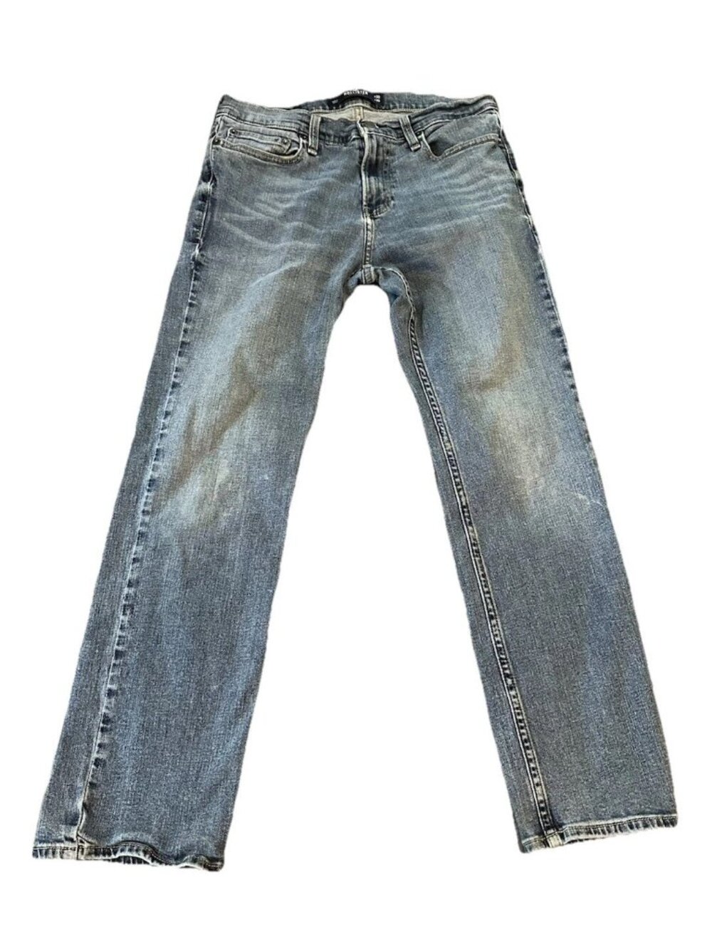 Hollister Classis Straight Epic Flex 30/30 Womens Jeans Blue Faded Y2K‎ Festival